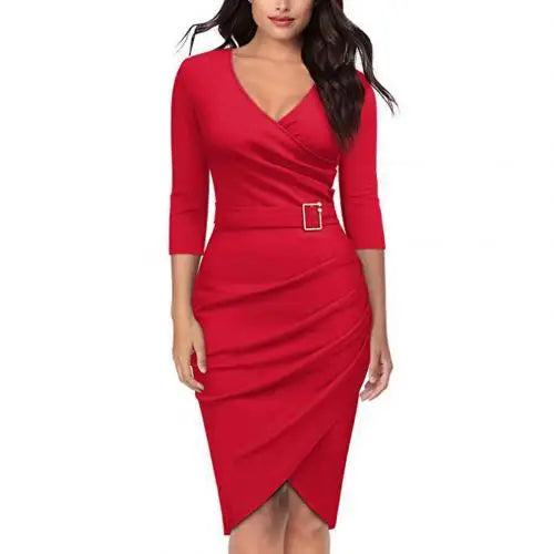 Crimson Elegance Dress