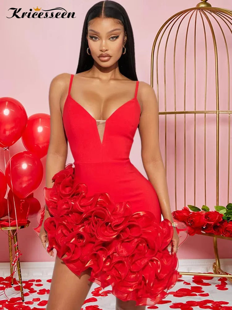 Scarlet Elegance Dress