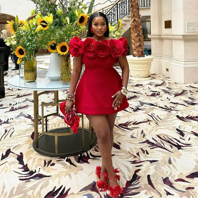 Petal Charm A-Line Dress