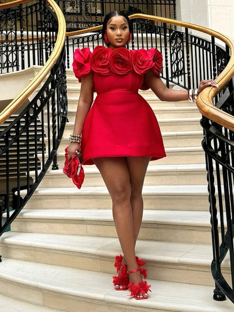 Petal Charm A-Line Dress