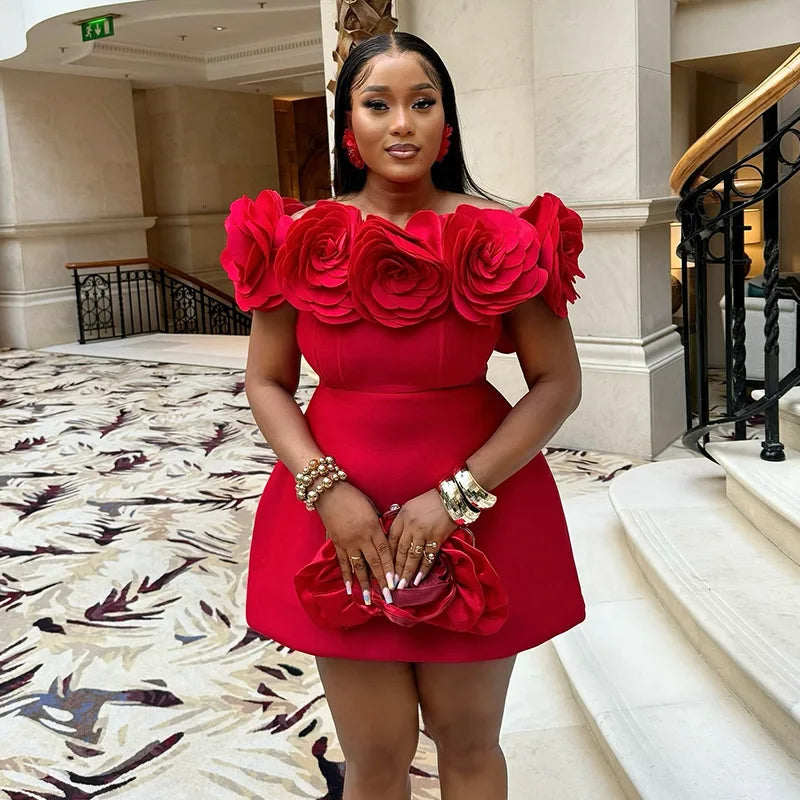 Petal Charm A-Line Dress
