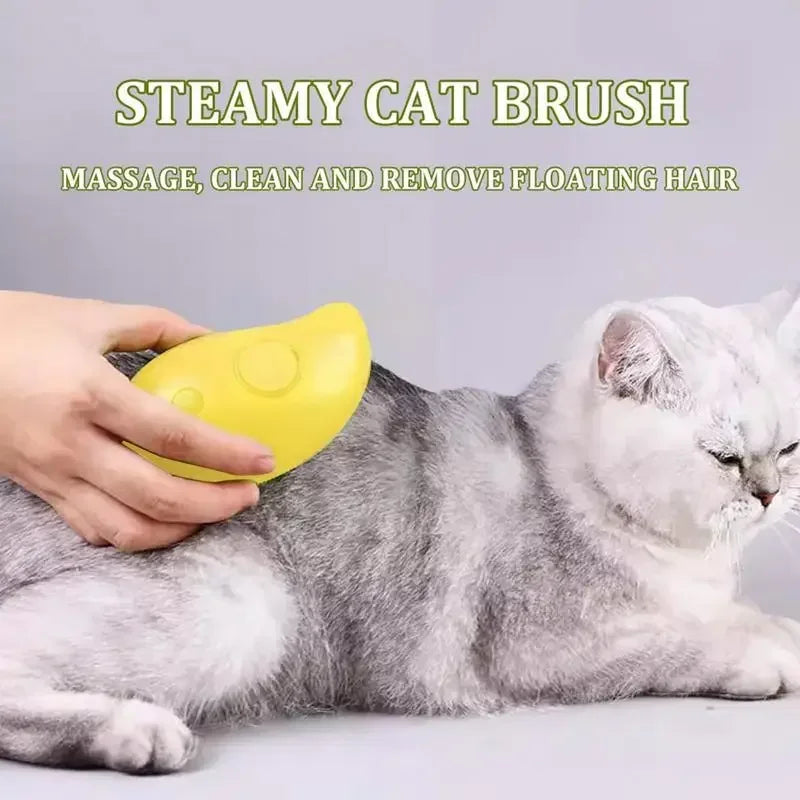 FurryFresh 3-in-1 Steamy Massage Brush