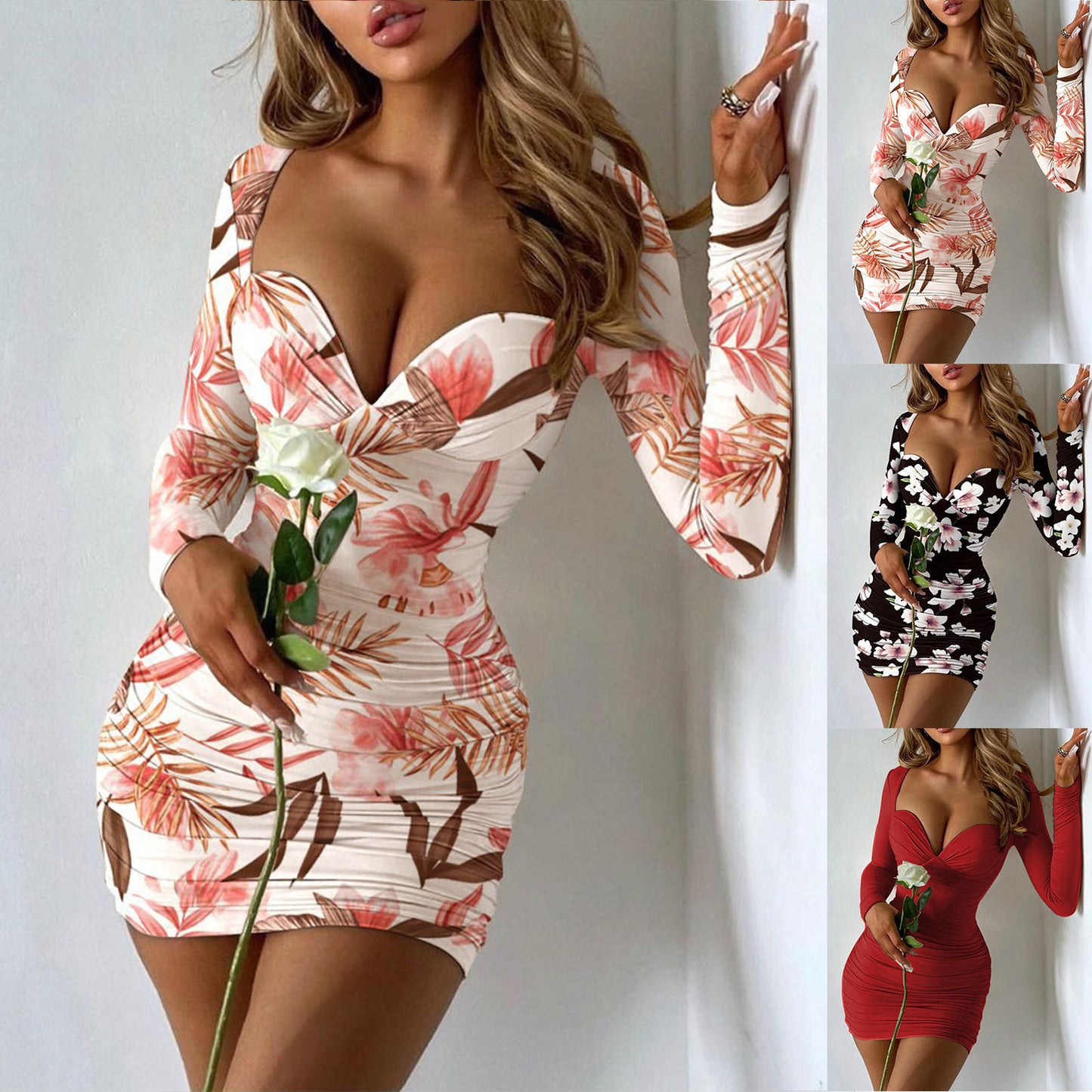 Floral Enchantment Bodycon Dress
