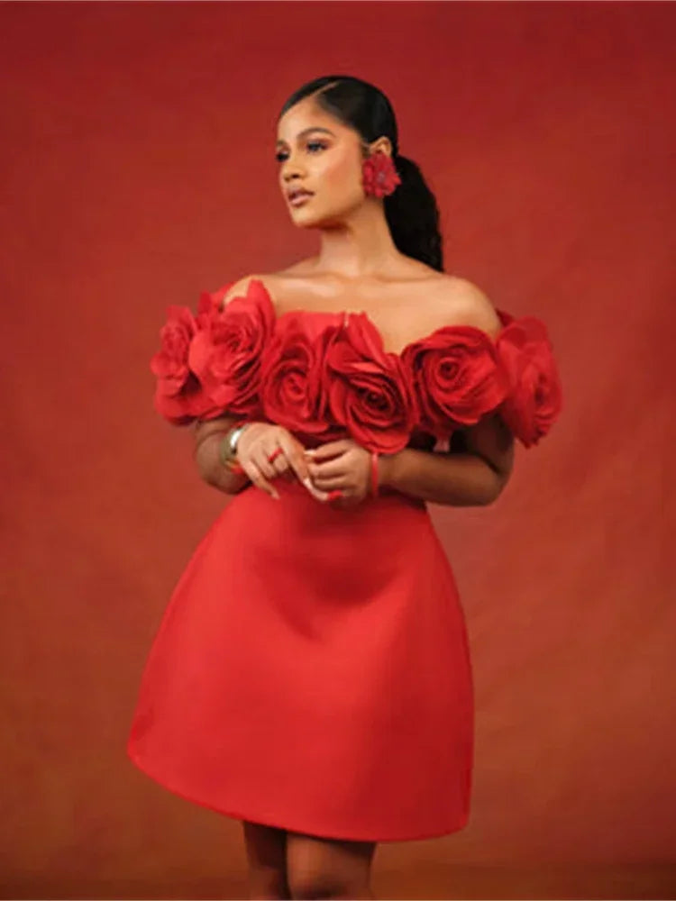 Petal Charm A-Line Dress