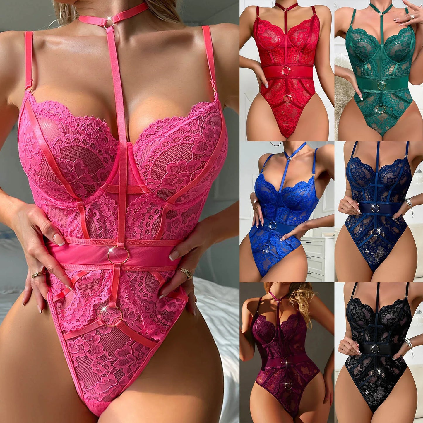 Crimson Embrace Bodysuit