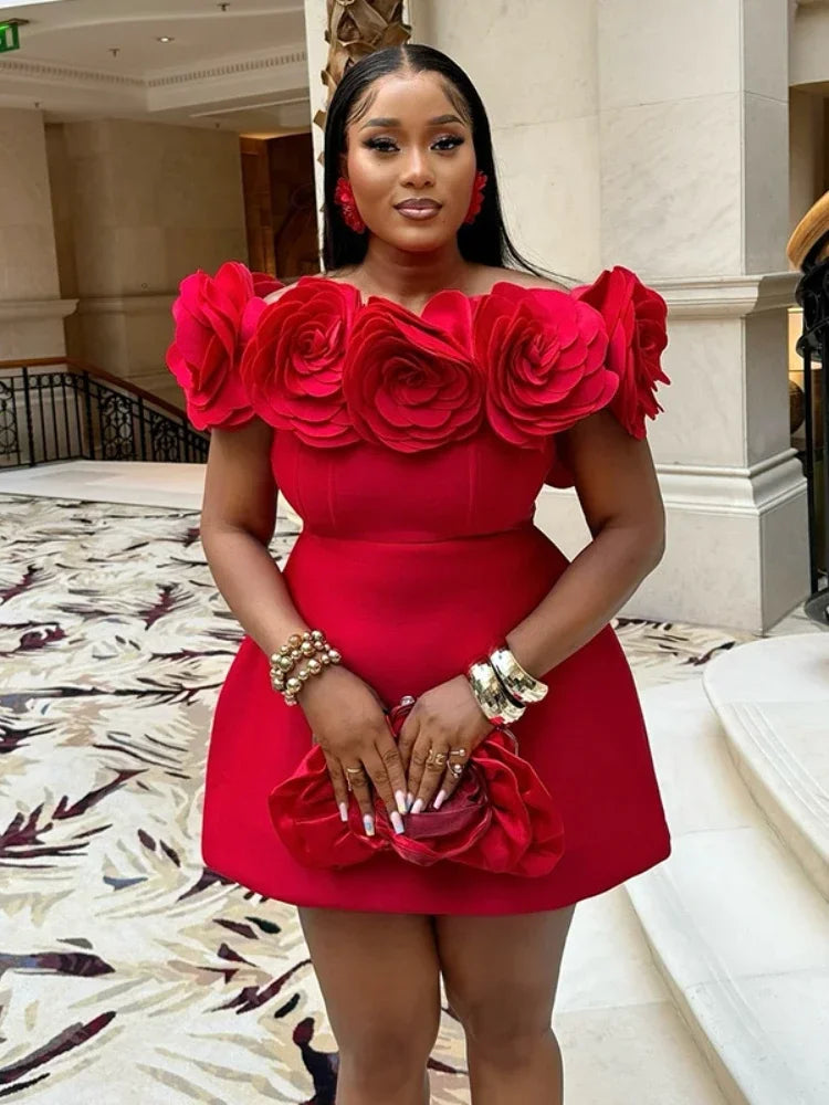 Petal Charm A-Line Dress