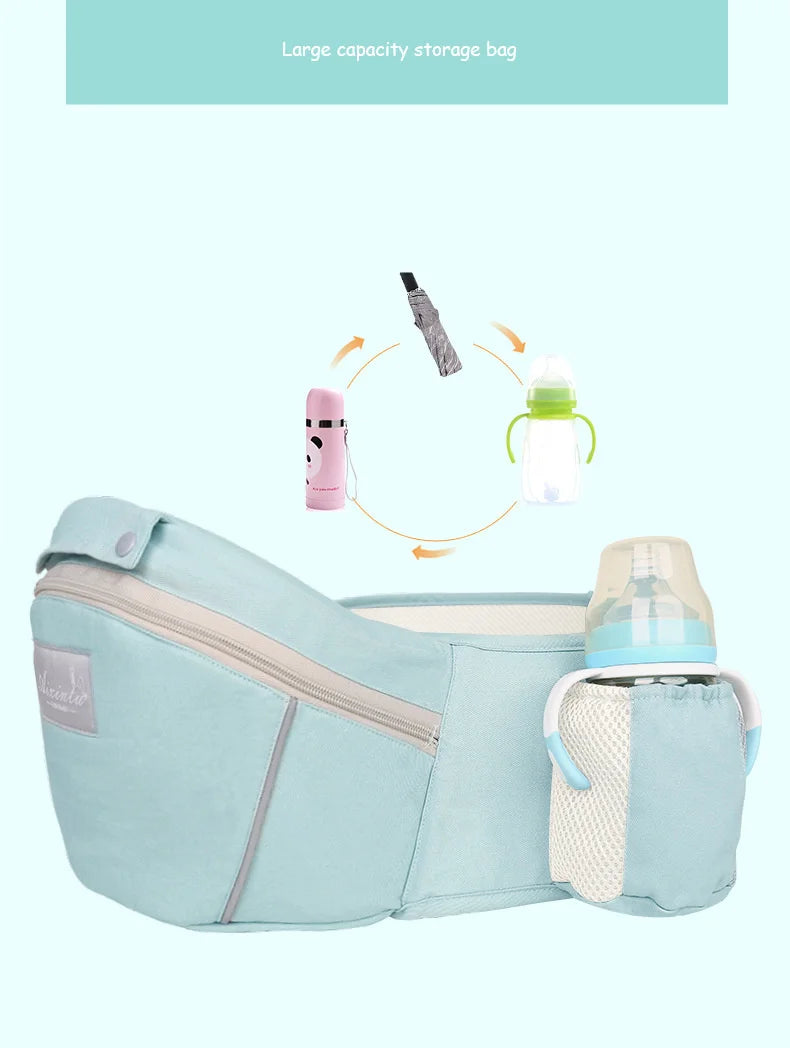 CarryEase Pro: Ergonomic Baby Carrier & Waist Stool