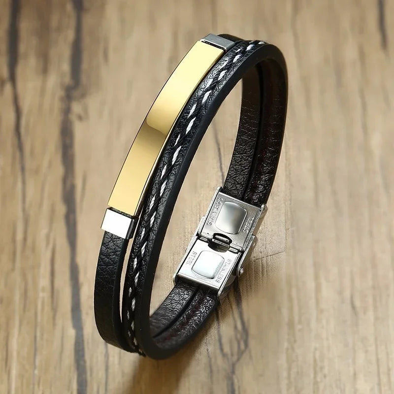 KingWeave Leather Bangle