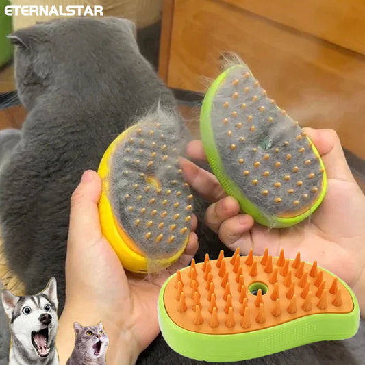 FurryFresh 3-in-1 Steamy Massage Brush