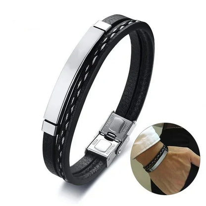 KingWeave Leather Bangle