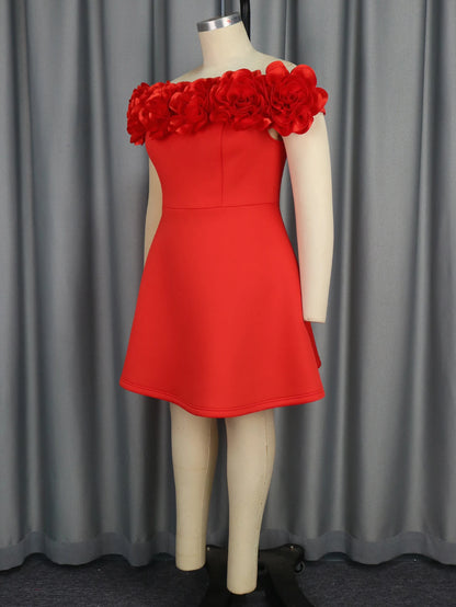 Petal Charm A-Line Dress