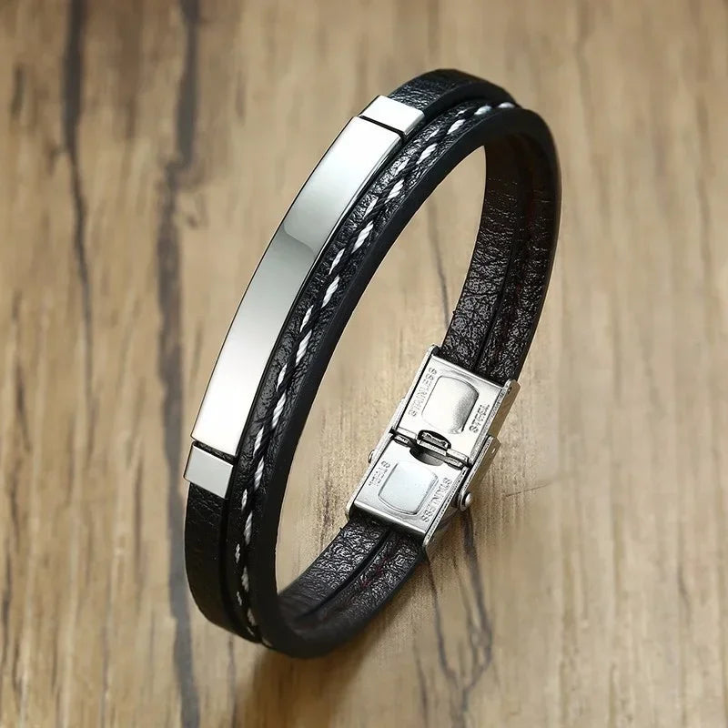 KingWeave Leather Bangle