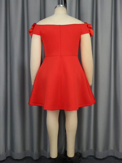 Petal Charm A-Line Dress
