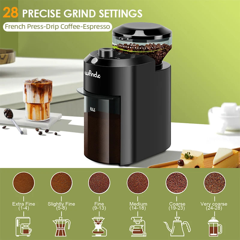 GrindMaster 28: Precision Burr Coffee Grinder