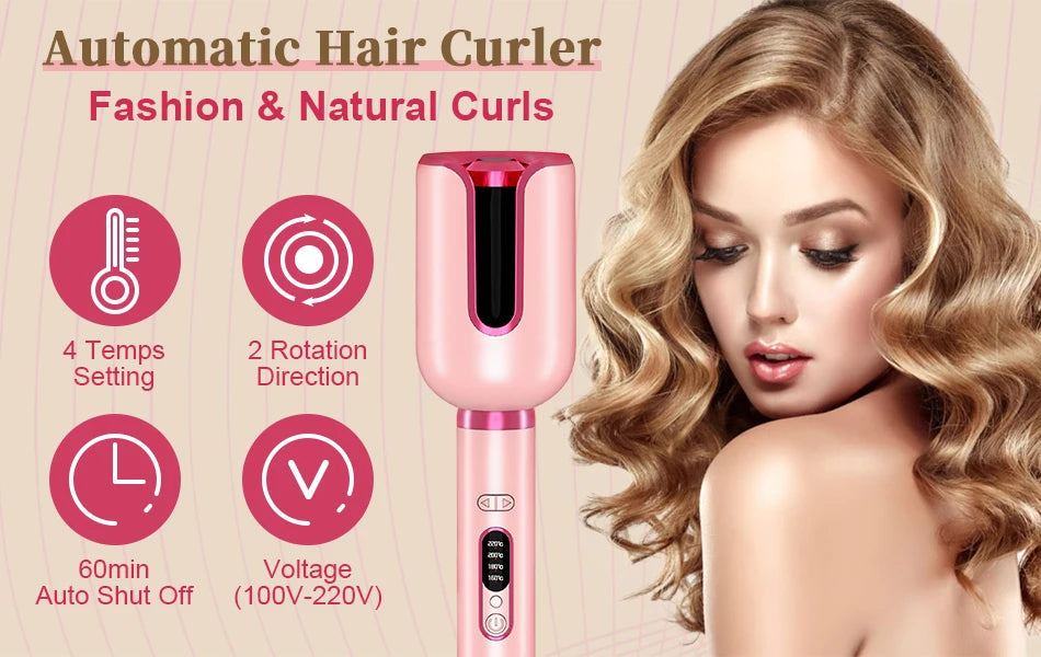 CurlMaster Pro: Automatic Ceramic Hair Curler