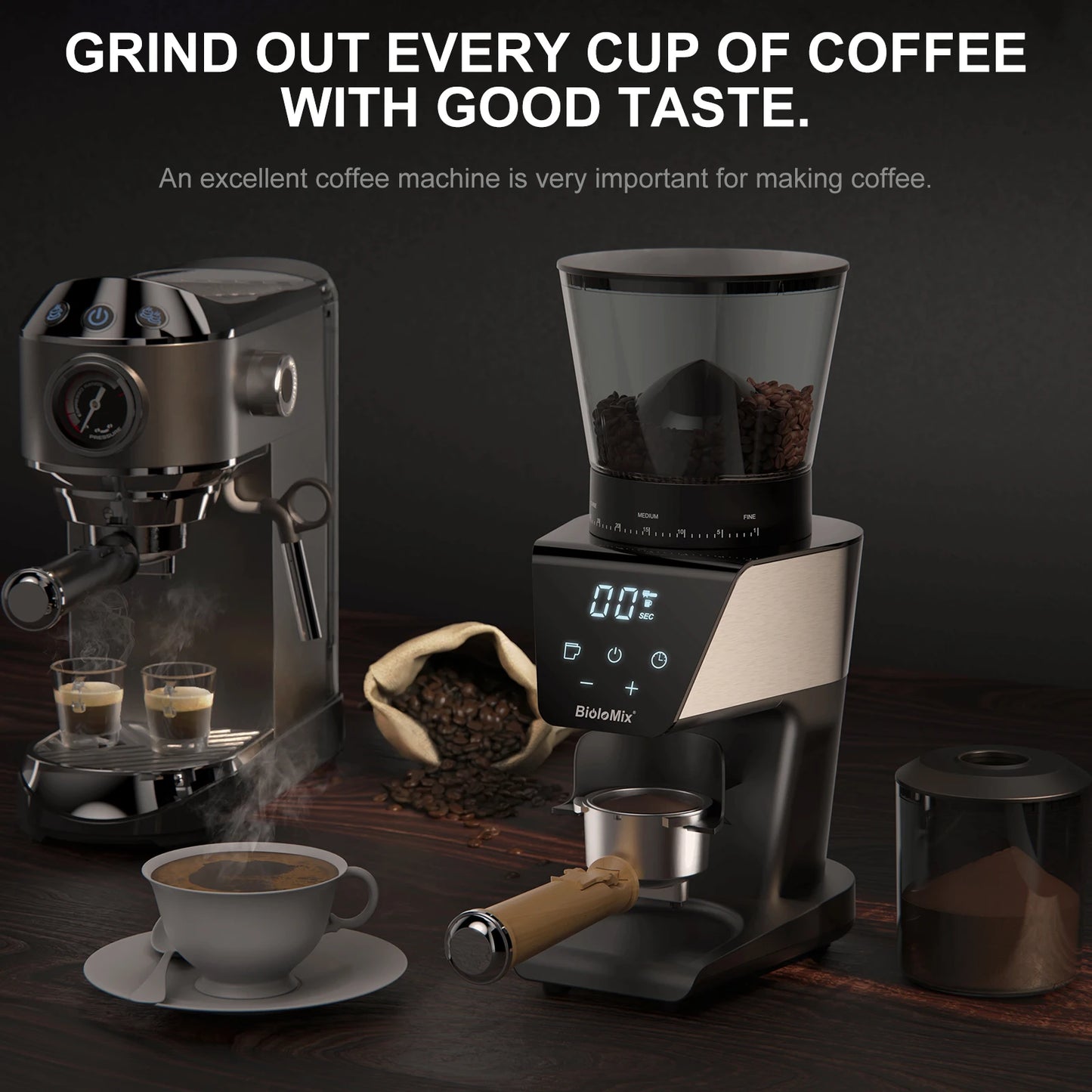 GrindMaster 30: Precision Coffee Grinder