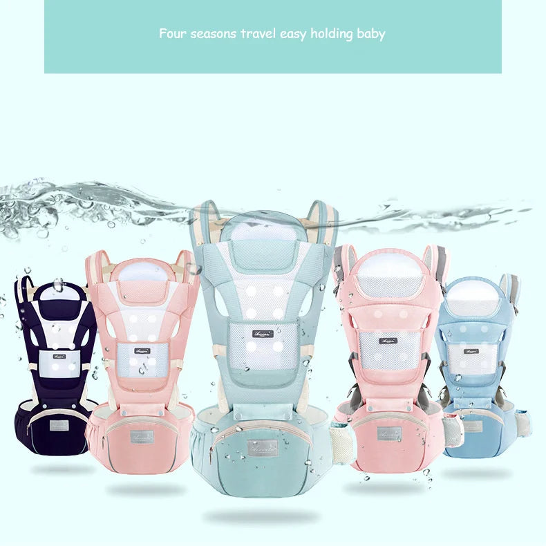 CarryEase Pro: Ergonomic Baby Carrier & Waist Stool